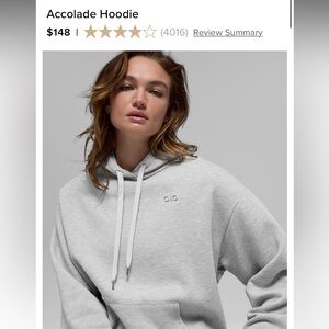ALO Gray Accolade Hoodie